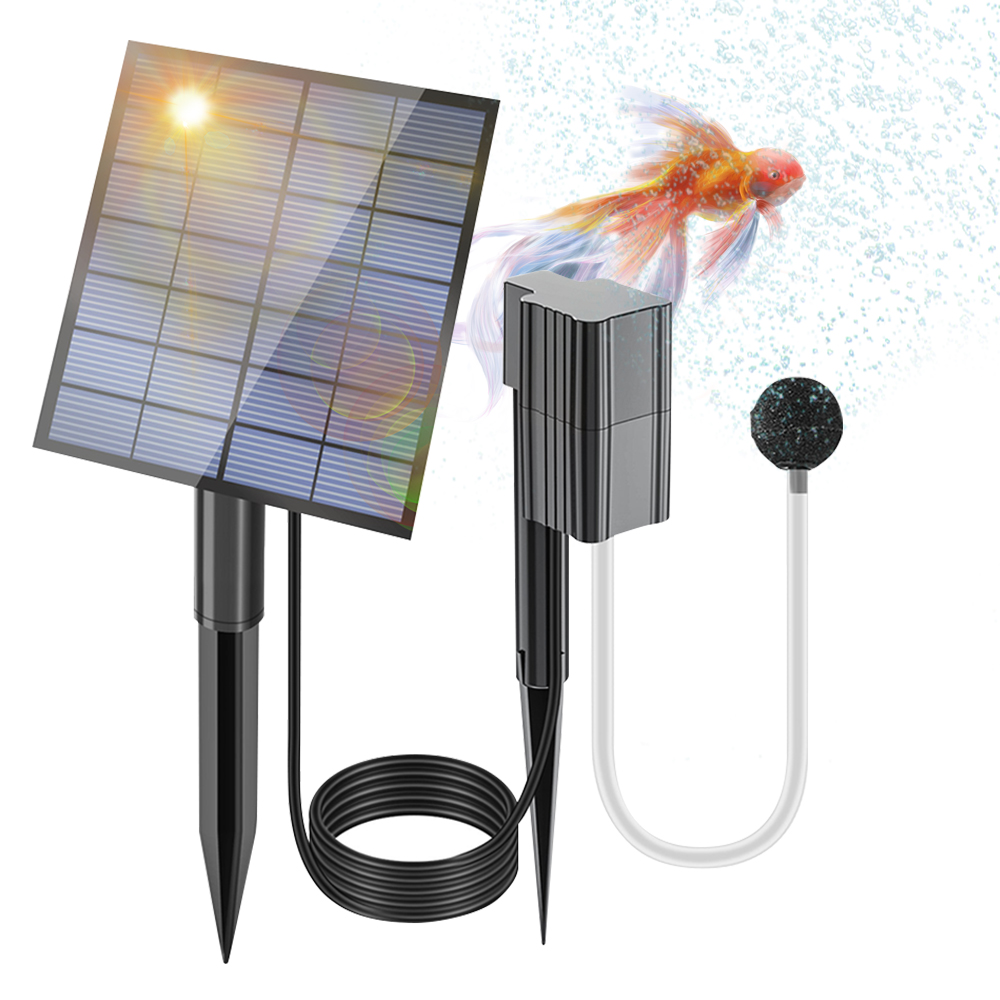 Fish Pond Aerator - Zonne-aangedreven vijverbeluchter 2,5W 7V 0,6L min.