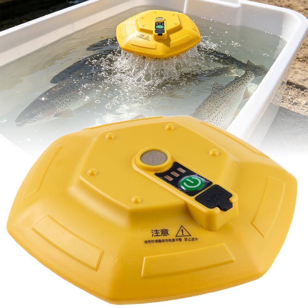 Fish Pond Aerator - Draadloze oplaadbare aquariumzuurstofpomp, drijvende draagbare viskomzuiger