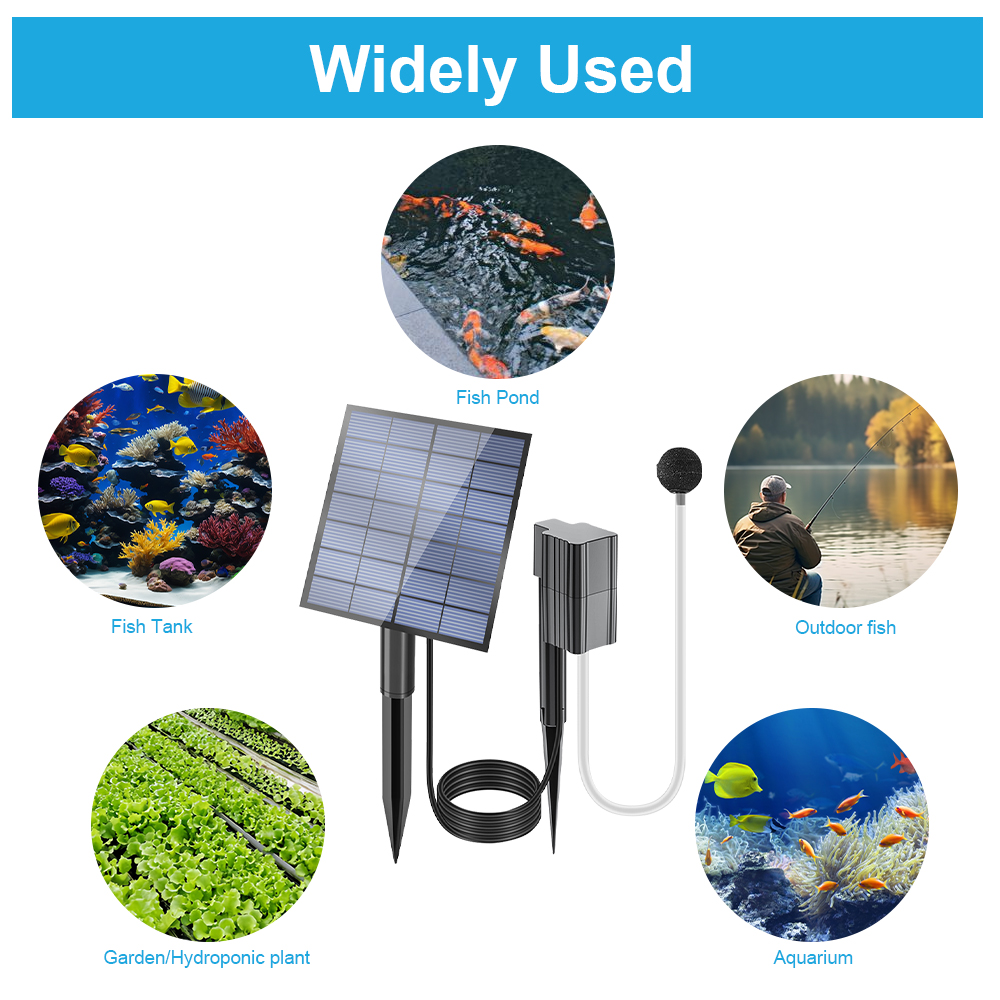 Zonne-aangedreven vijverbeluch - Fish Pond Aerator recensie en prijs