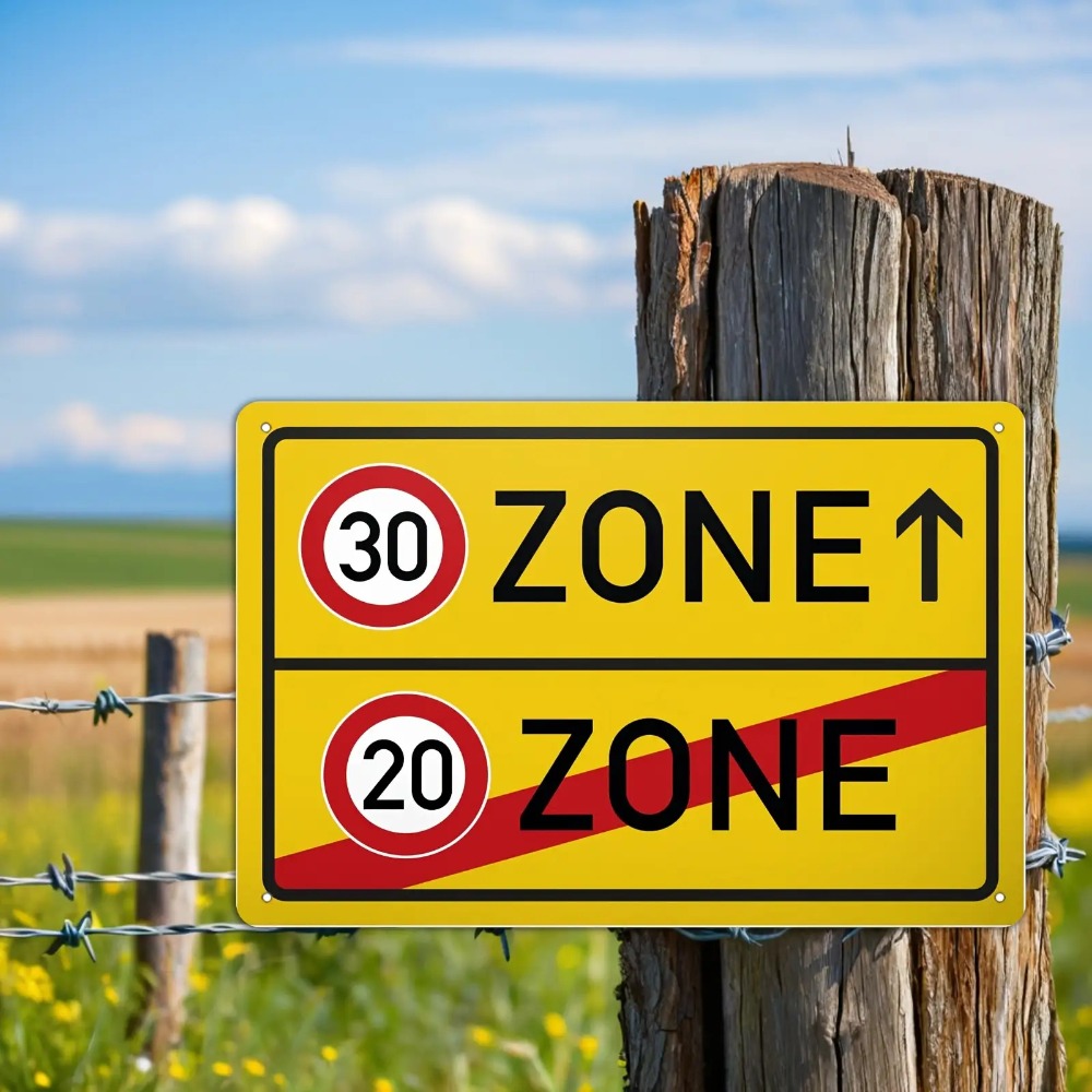 Tin Sign - 30 20 Speed ​​Limit - Farming Zone recensie en prijs