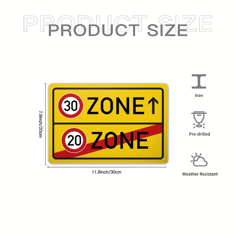 Tin Sign - 30 20 Speed ​​Limit - Farming Zone recensie en prijs